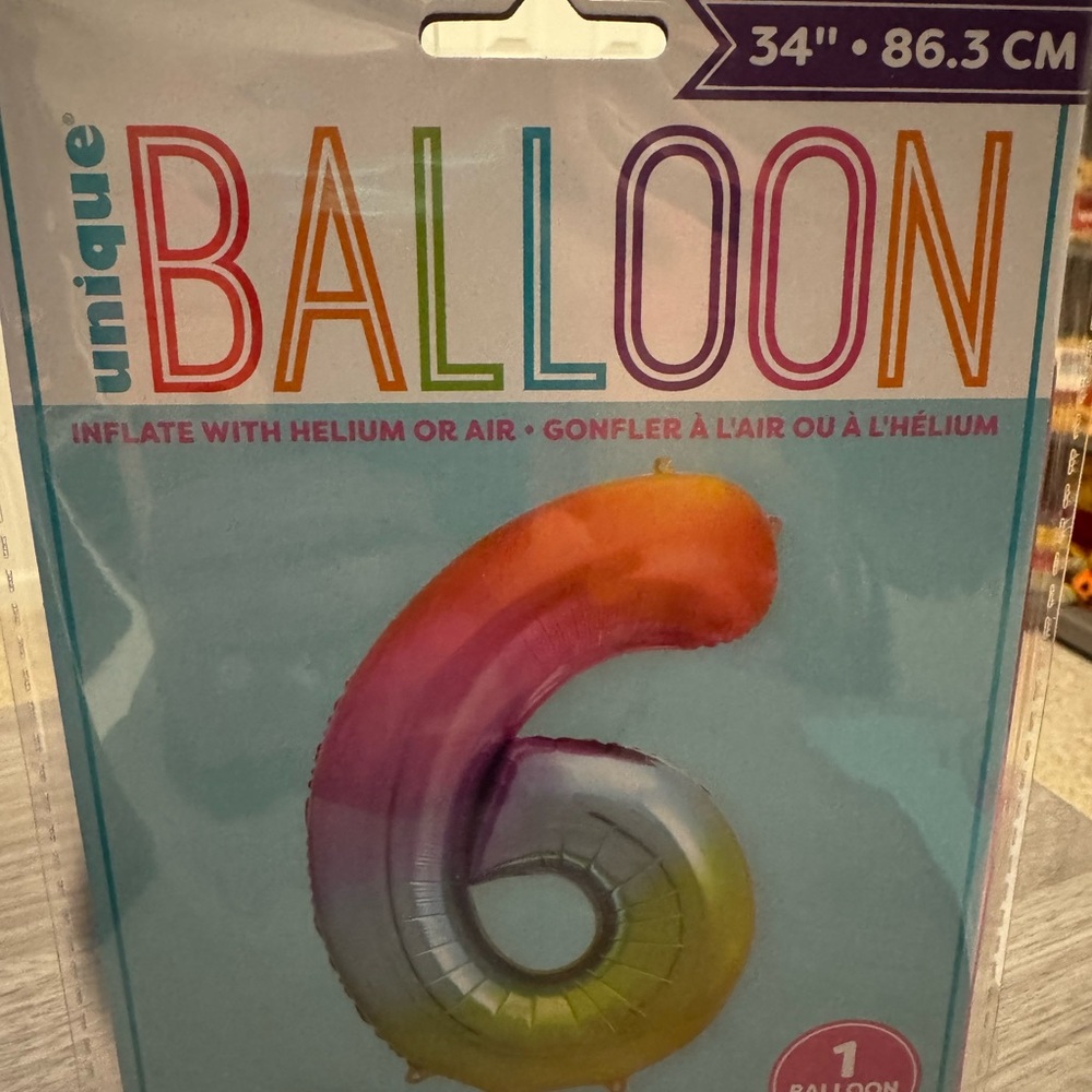6 Giant foil ballon -rainbow